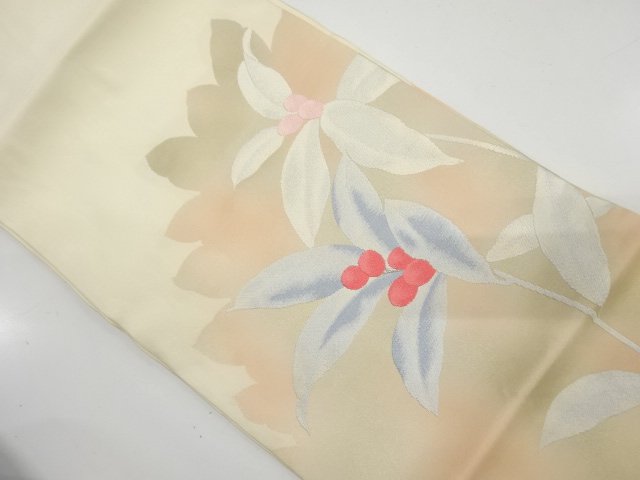 JAPANESE NAGOYA OBI / WOVEN LEAVES